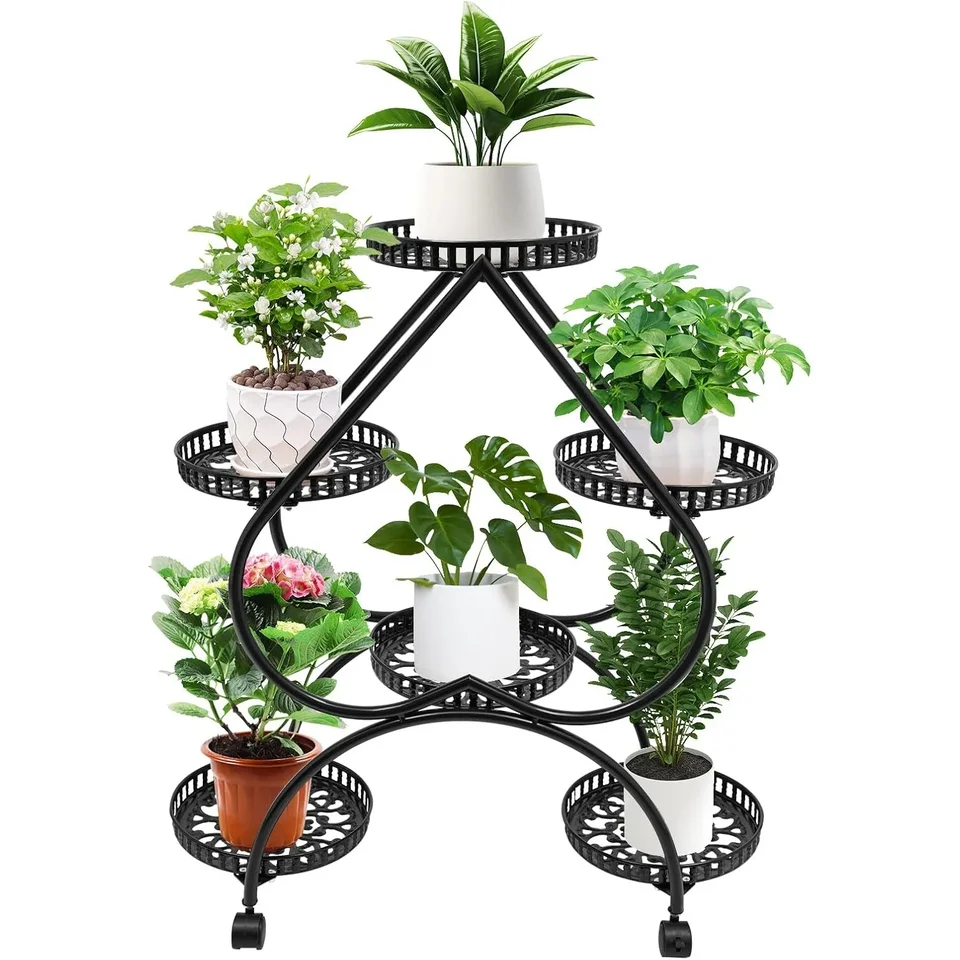 Heart Shaped 4 Tier Metal Plant Stand