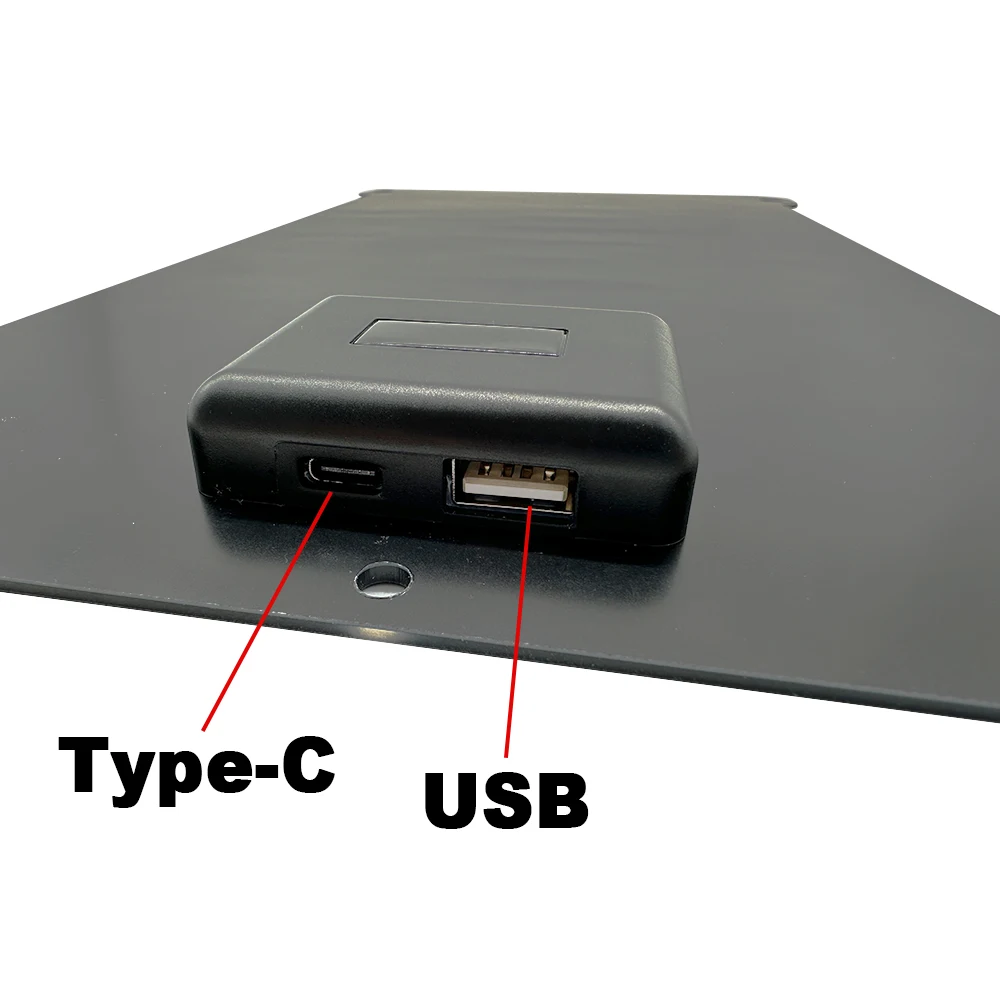 30W Solar Panel Charger Voltage Current Display USB Type C Output For Car Refueling