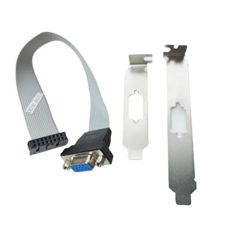 Full Size Bracket Mainboard Placa Gráfica Vga 254 Milímetros Fc16p 16pin Feminino para 15p Host Case Cabo de Extensão Gpu 20cm Perfil Baixo