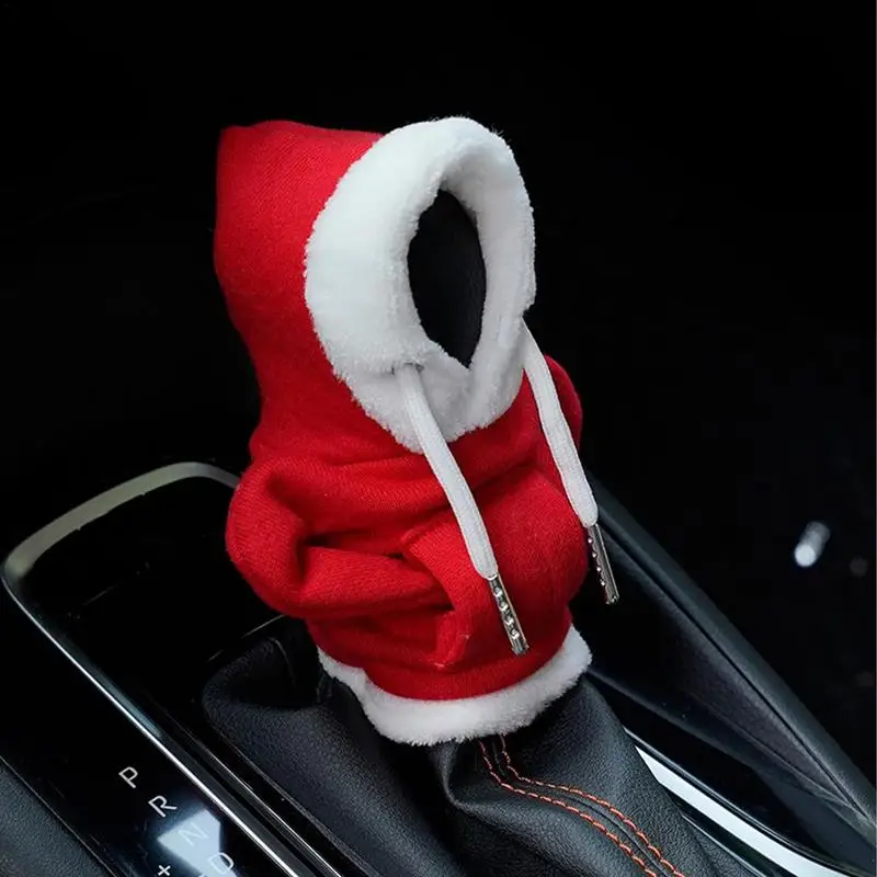 

Чехлы для автомобильных рычагов переключения передач, Рождественская ручка переключения передач, чехол с капюшоном, портативное худи с рычагом переключения передач, украшение для салона автомобиля, Рождественский автомобильный Декор