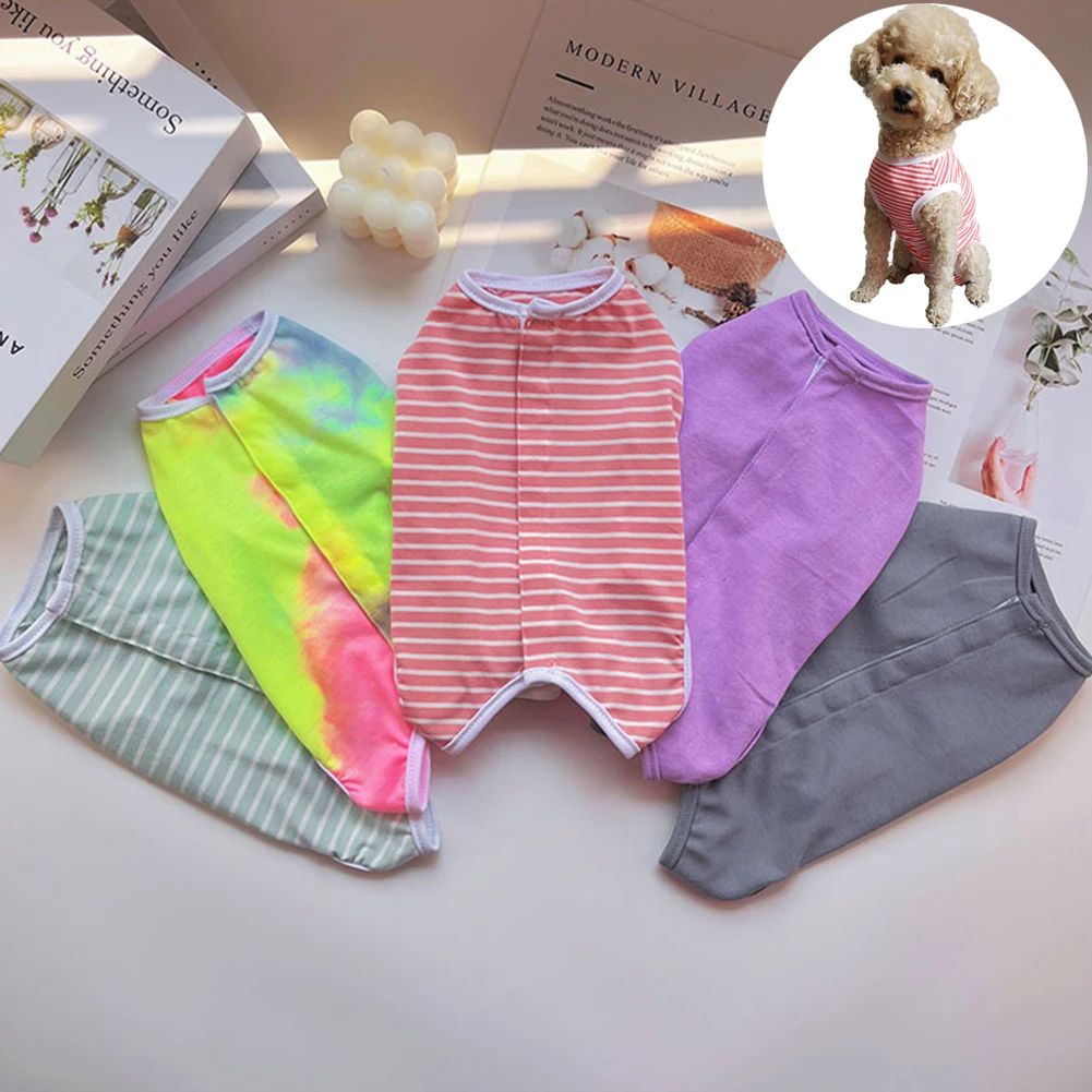

Cat Weaning Sterilization Suit Breathable Dog Vest Jumpsuit Puppy Care Clothes Anti-licking Pet After Surgery Recovery Clothing