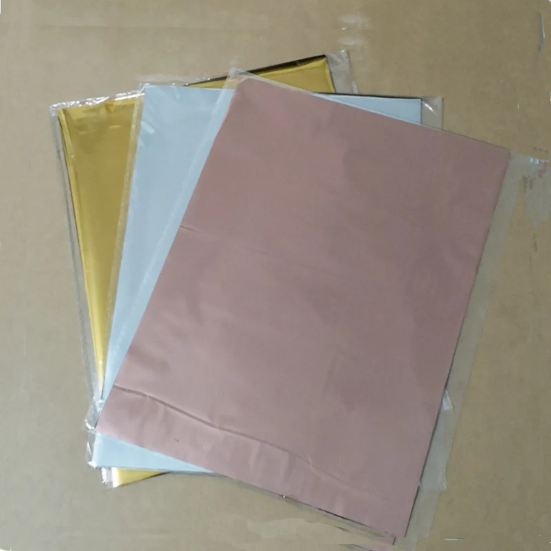 Gold Silver Red Hot Stamping Foil Paper for Crafting and Elegance - 50 Sheets A4 Size