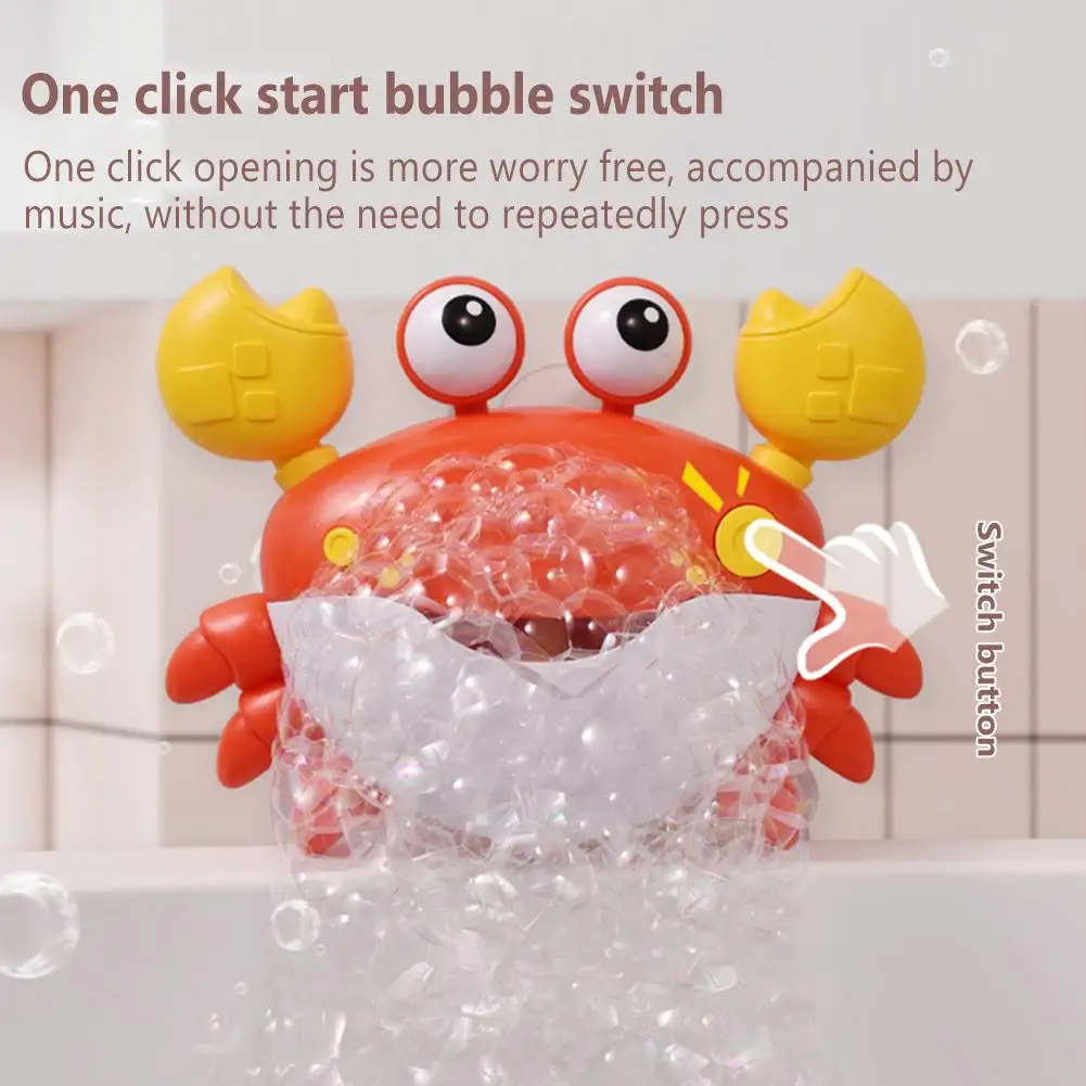 

Bubble Crabs Baby Bath Toys With Music Light Bubble Maker Swimming Bathtub Soap Machine Bathroom Toys For Boys Girls