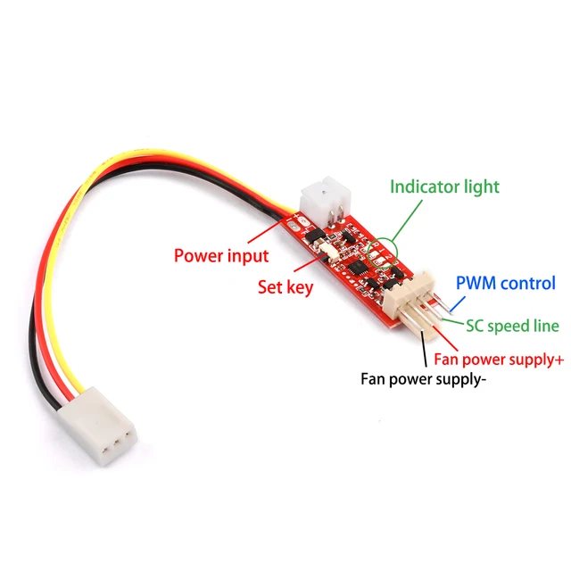 DC 12v 3a 4pin PWM PC CPU Fan Temperature Control Thermostat Speed Con