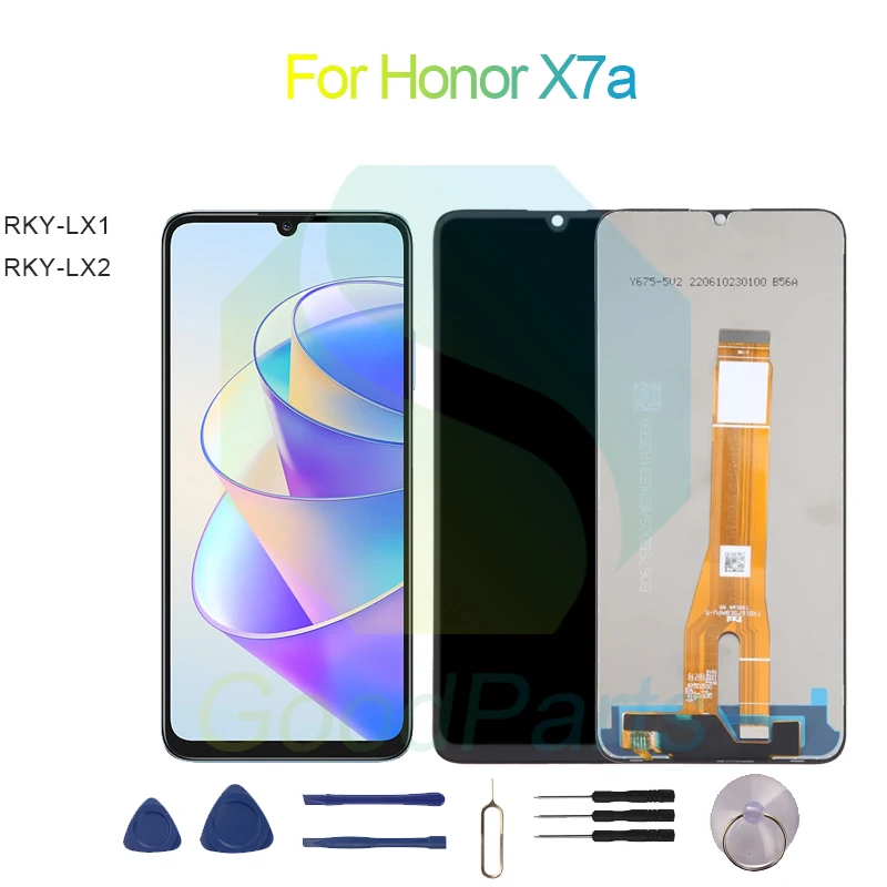

ЖК-дисплей для Honor X7a, экран 6,75 дюйма, RKY-LX1 X7a, сенсорный дигитайзер в сборе, замена