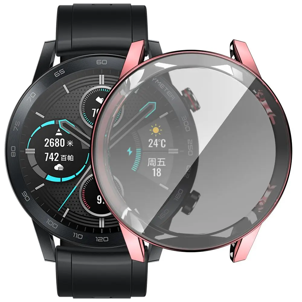 Ultra Thin Soft TPU Plated Smart Watch Case & Screen Protector - 360° Full Coverage