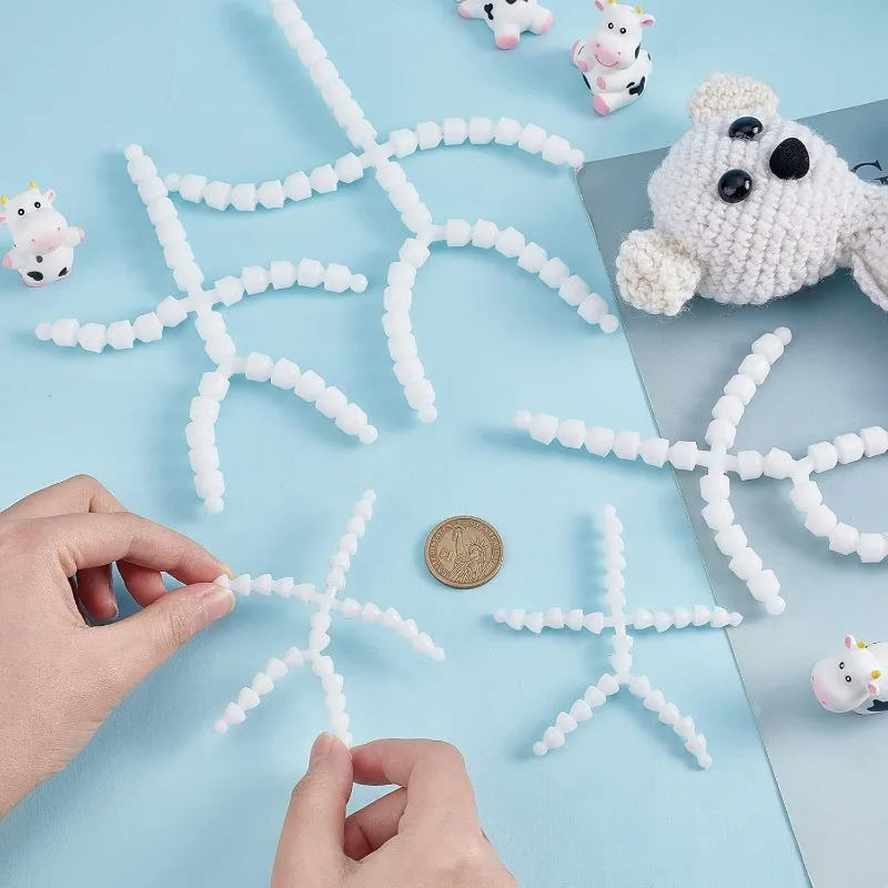 6pcs Body Joint Skeleton 3 Sizes Figure Movable Skeleton Plastic Joint Jeton Ball Socket Teddy Bear Connectors Soft Making Limbs