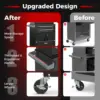 Tool Chest 6 Drawers Extra Large Rolling Too Storage Cabinet with 4” Universal Lockable Wheels Auto Lock Protective Liner 3