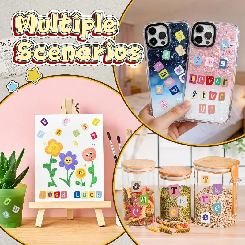 Creative Alphabet Self-Adhesive Letter Stickers for DIY Projects and Decor