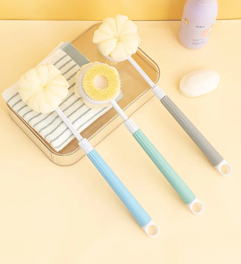 1pcbath Bürste backbodybath shower spondescrubber brushes mit Griff Peeling Peeling Haut massage gerät Peeling Bade bürste – Detail 2
