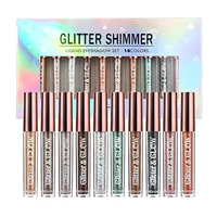 Set of 10 Sparkling Diamond Liquid Eyeshadows for a Glamorous Look 2