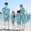 Parent-child Matching Beach Couple Daughter Same Dress Father Son Shirts SetClothes Summer Vacation Look Family Clothing Mother 1