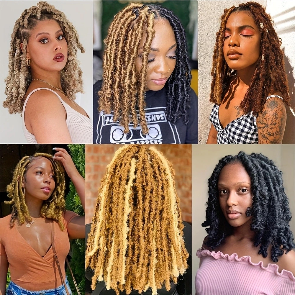Afro Marley Twist Braiding Hair Extensions For Distressed Soft Locs Fluffy Afro Twist Crochet Hair Butterfly Locs For Women images - 6