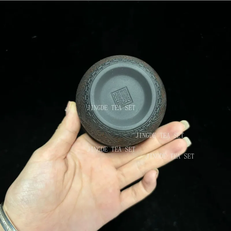 Small capacity purple pottery owner's exclusive cup exquisite high-end kung fu tea set for home guests to drink tea cup