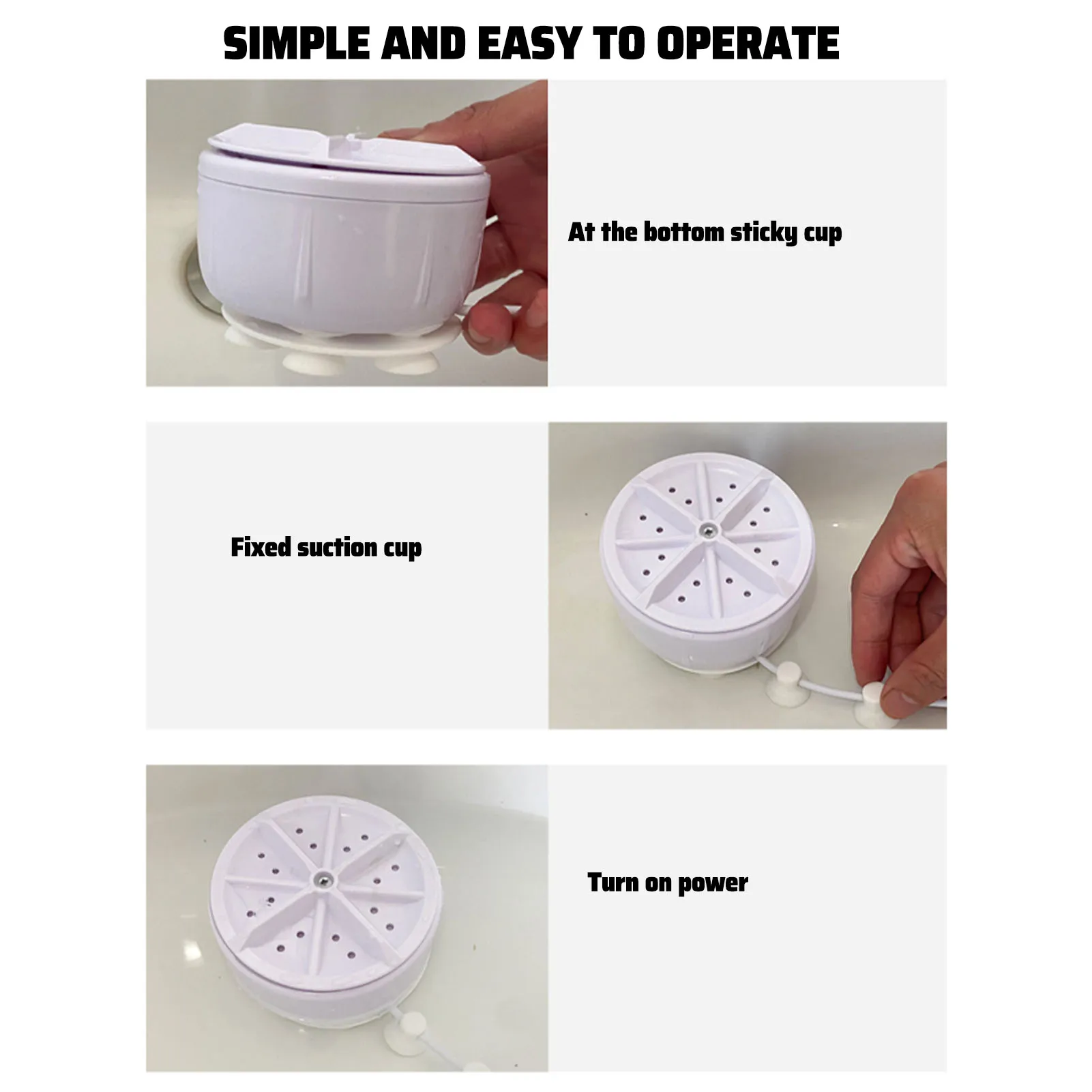 Portable Washing Machine Mini Ultrasonic Washing Machine 3 In 1 Wash Modes For Home Travel College Camping Personal Laundry