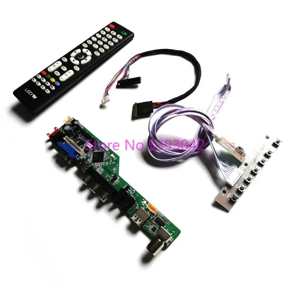 Kit Fit Lp140Wh2 (Tl)(S1)/(Tl)(S2)/(Tl)(S3)/(Tl)(Sa) Schermo 1366*768 Lvds Remote 40Pin Av Usb Analog Tv Control Drive Board