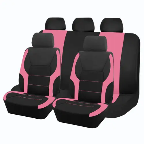 AUTO PLUS Sports Universal Polyester Car Seat Cover Set Fit Most Car Plain Fabric Bicolor Stylish Car Accessories Seat Protector - Image 20