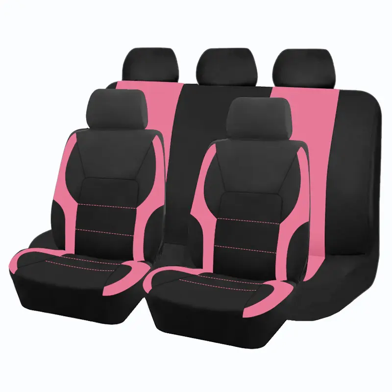 AUTO PLUS Sports Universal Polyester Car Seat Cover Set Fit Most Car Plain Fabric Bicolor Stylish Car Accessories Seat Protector - Image 20
