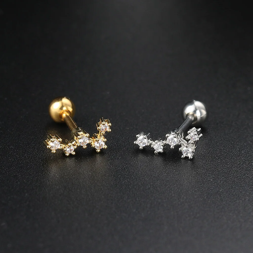 Piercing Constellation Earrings Women 1pc Daith Helix Body Jewelry Silver Color Cartilage Ear Accessories Conch Rook Tragus Lobe