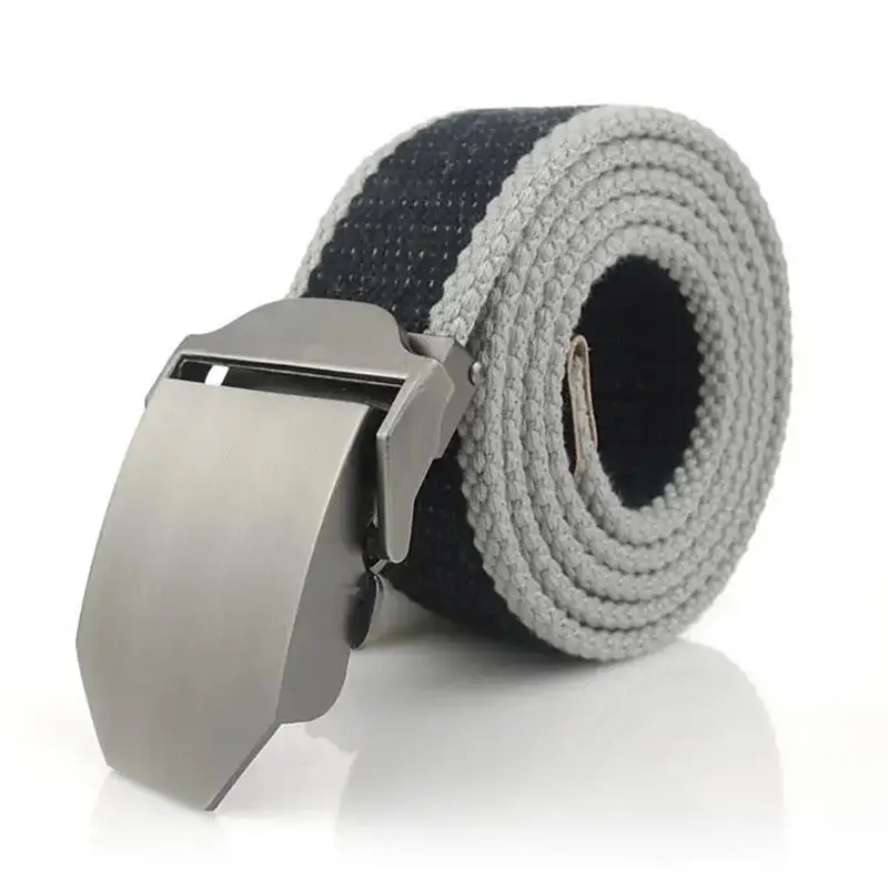Männer & frauen Leinwand Gürtel Solide Legierung Schnalle Luxus Jeans Gürtel Für Männer Vintage Taktische Gürtel Militär Nylon Strap männlichen – Detail 3