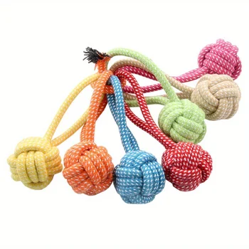 2pcs Pet Dog Cat Chew Toys- Braided Rope Ball Interactive Tug-of-War with Texture Surface,Suitable for Small/Medium/Large Dogs