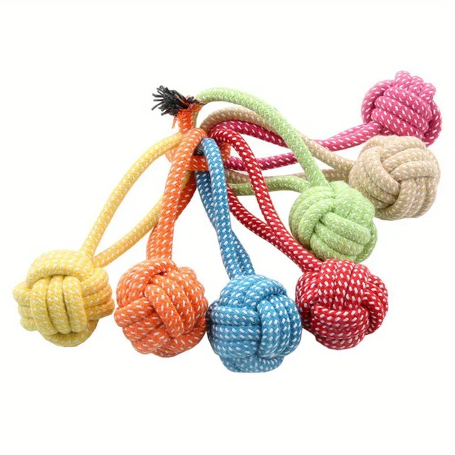 2pcs Pet Dog Cat Chew Toys- Braided Rope Ball Interactive Tug-of-War with Texture Surface,Suitable for Small/Medium/Large Dogs 2pcs Pet Dog Cat Chew Toys- Braided Rope Ball Interactive Tug-of-War with Texture Surface,Suitable for Small/Medium/Large Dogs