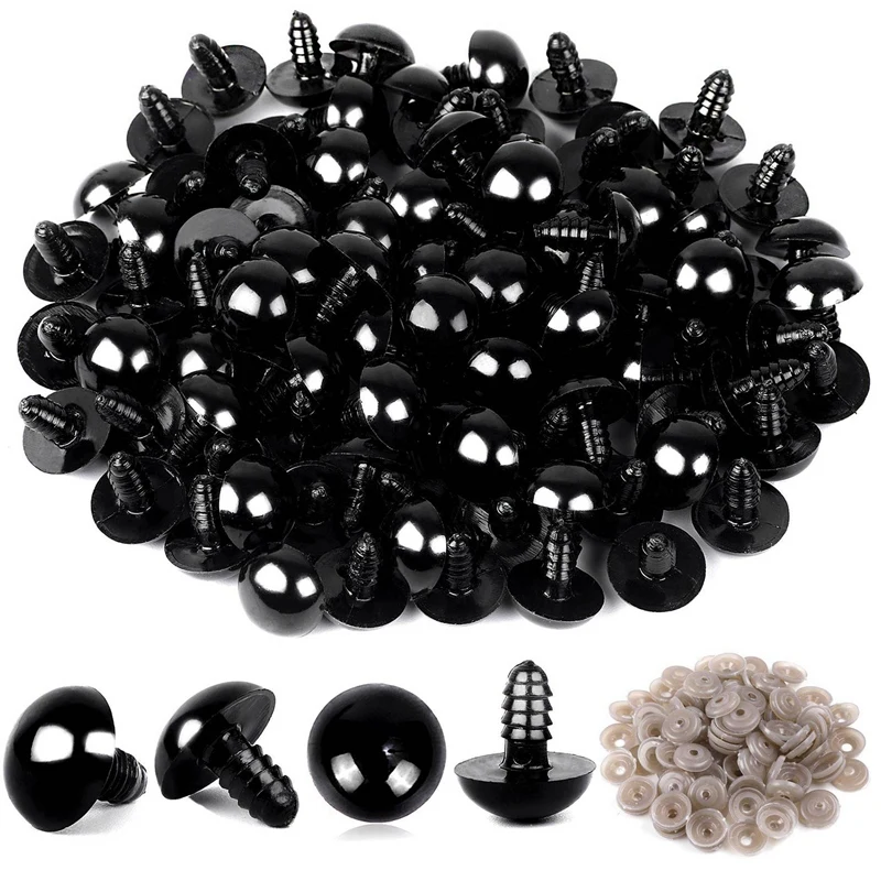 

300PCS Plastic Safety Crochet Eyes Bulk With 100PCS Washers For Crochet Crafts (0.24Inch/6Mm)