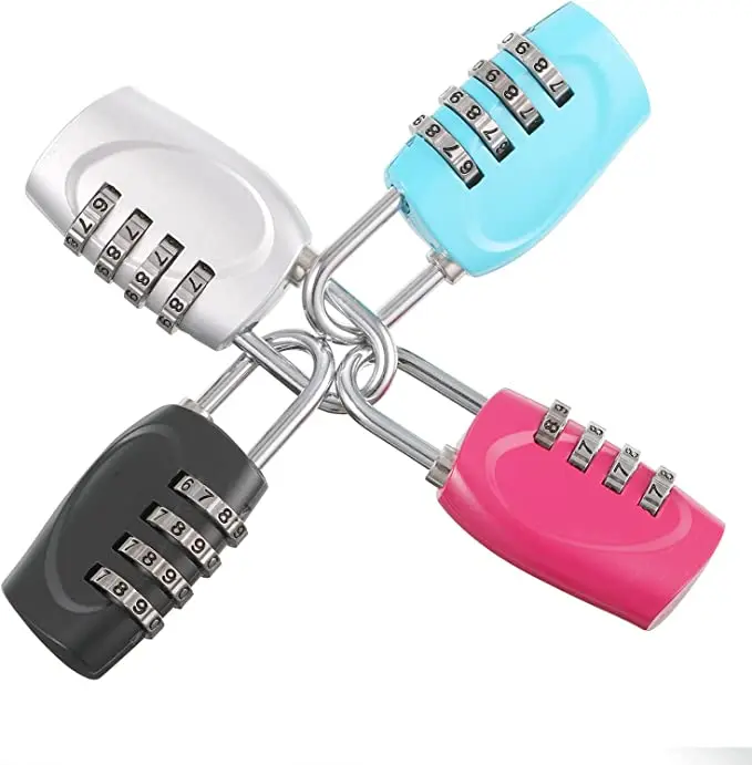 

4pcs Password Lock Security Locks Suitcase Locker Combination Padlock