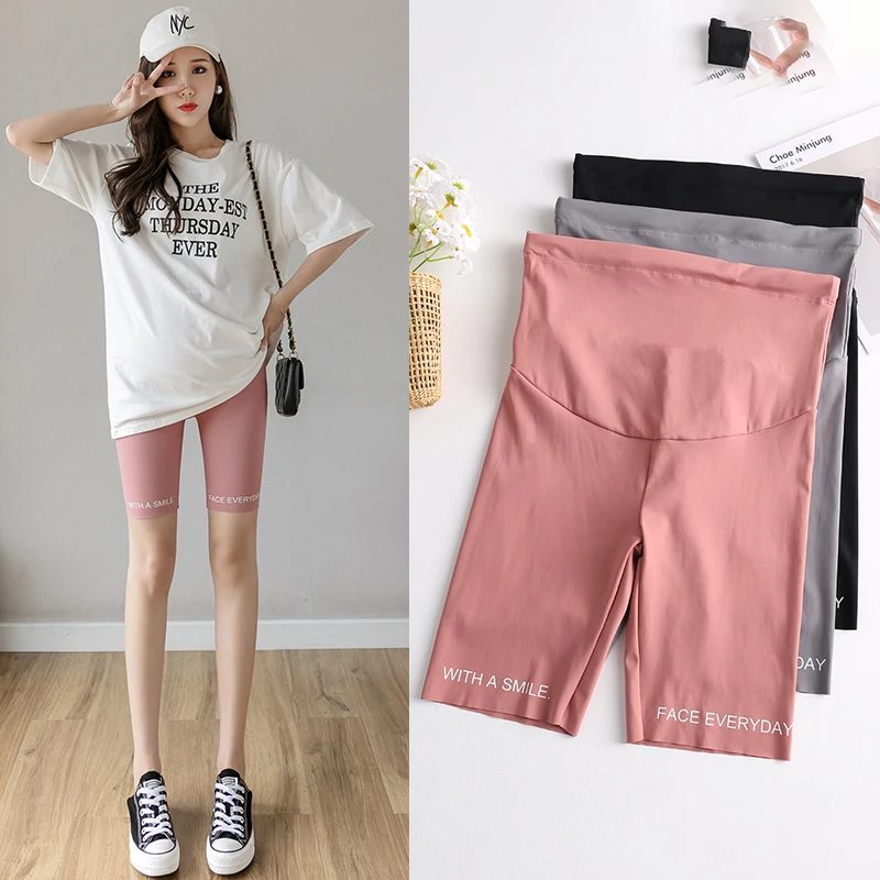 Women Maternity Leggings Summer Thin Cool High Waist