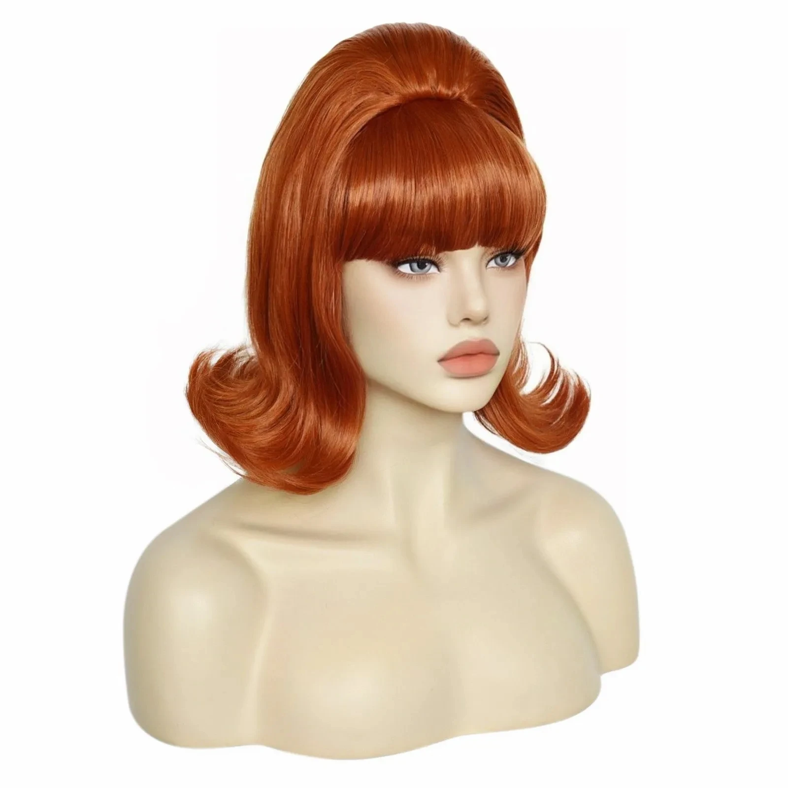 Short 60's Pin Up Hairstyles Long Cherry Red Pin-up Wig - Main Image