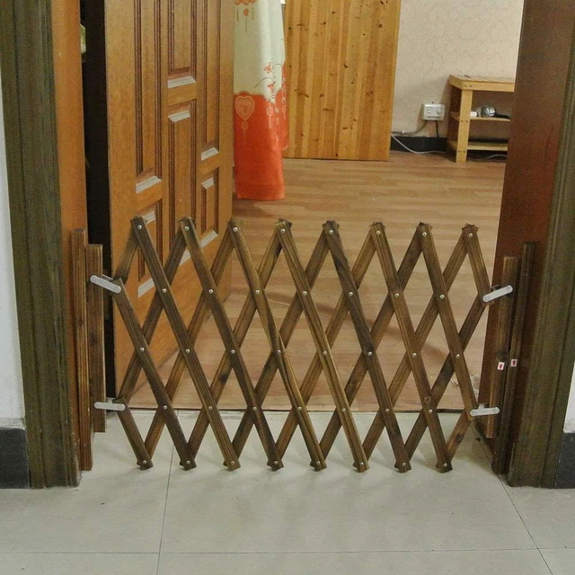 Valla de seguridad de madera expandible para perros, barrera de separación de  seguridad para mascotas, 33-110cm - AliExpress