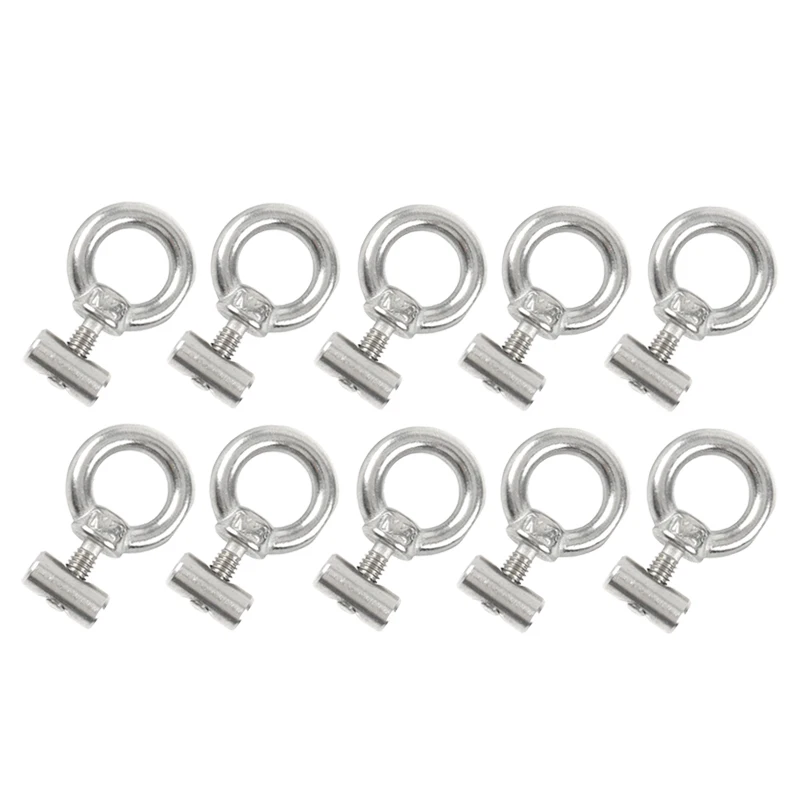 Sgym- Parafuso Segure Bungee Cord Kayak Track Mount Tie Down Ilhó Toldo Faixa Mount Acessórios m4 10 Pcs Aço Inoxidável
