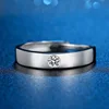 PT950 Platinum Minimalist Ring Men's 1CT Moissanite - Seamless band, non-falling moissanite, solid texture, for office & dating