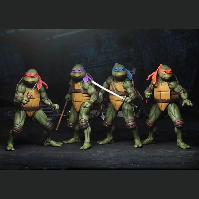 

4pcs Brand-new Neca Teenage Mutant Ninja Turtles Tmnt Anime Figurine 7 Inches Scale Action Figure Toy Gift