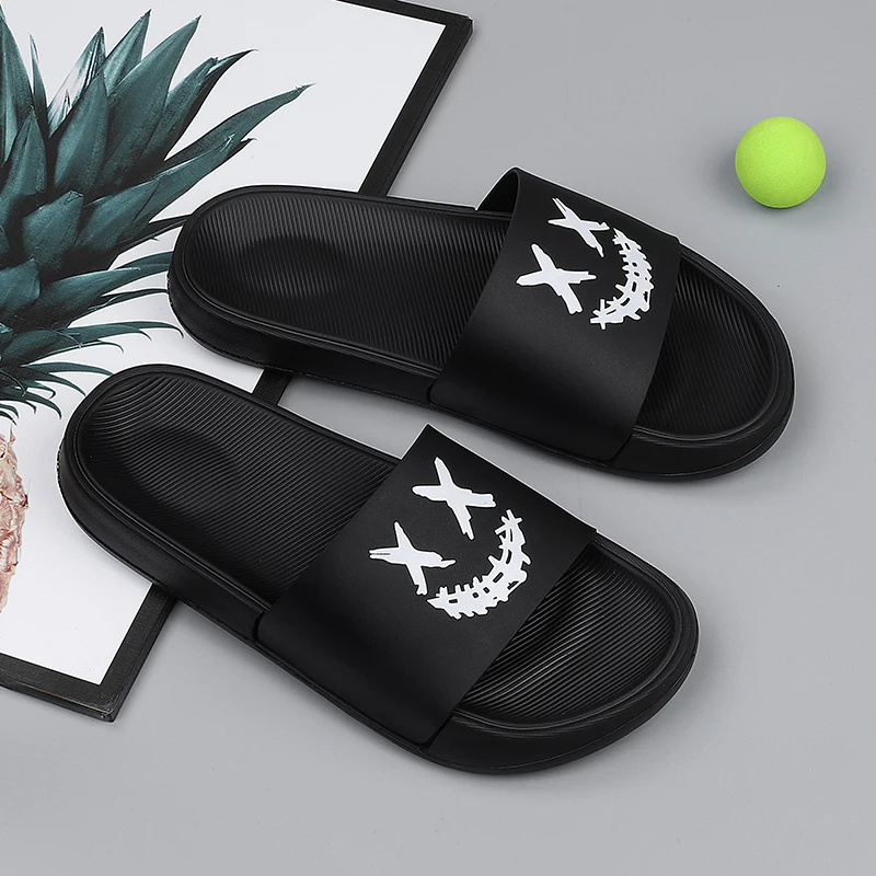 Wear trendy brand large size slippers versatile sports men's indoor home non-slip EVA slippers soft slippers