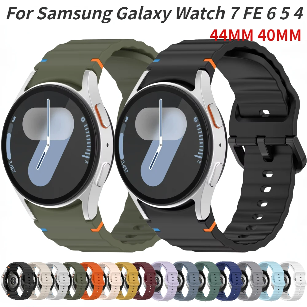 OriginalSiliconeStrapforSamsungGalaxyWatch744mm40mmFE645pro45mmBraceletforWatch6Classic43mm47mmSportBand-AliExpress
