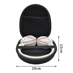 Premium Hard EVA Earphone Carrying Pouch - Protective Headphone Travel Case (Black with mesh bag)