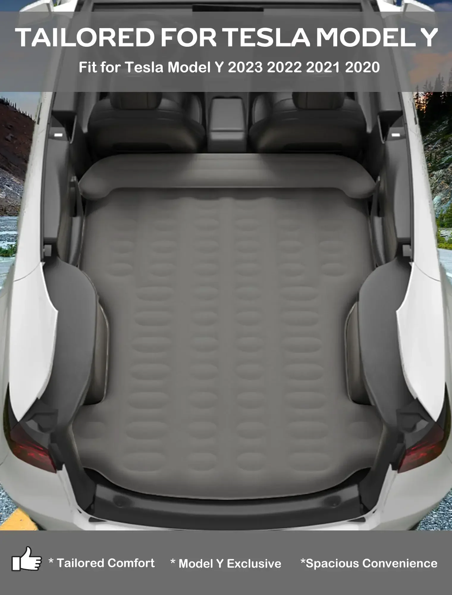 Inflatable Mattress Car Travel Self-Inflating Air Mattress Folding Camping Sleeping Air Bed With Pillow & Pump