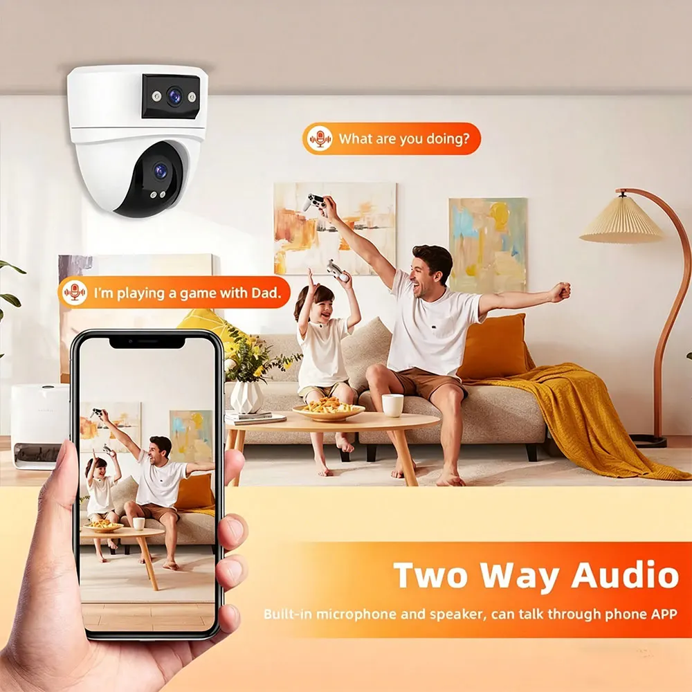 ANSVICAM 4K WiFi IP Camera PTZ Dual Lens Smart Home Auto Tracking CCTV Camera Wireless Surveillance Security Baby Monitor O-Kam 2