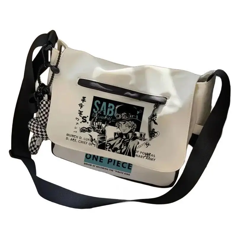 

New Cartoon Shoulder Bag One Piece Luffy Zoro Personalized Creative Student Large Capacity Workwear Sports Crossbody Backpack