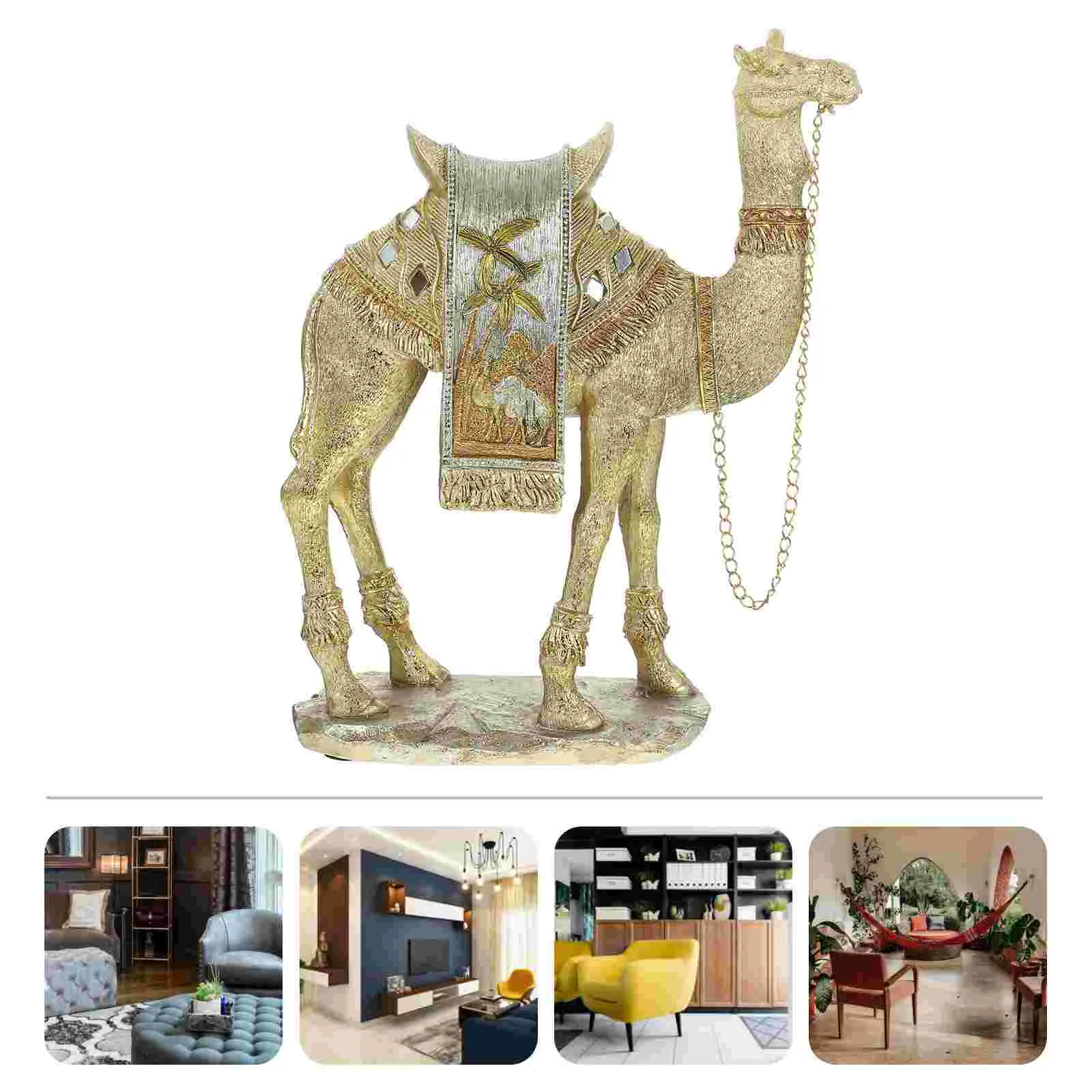 

Camel Ornaments Cartoon Craft Decorative Vintage Figurine Sculpture Small Decoration Desktop