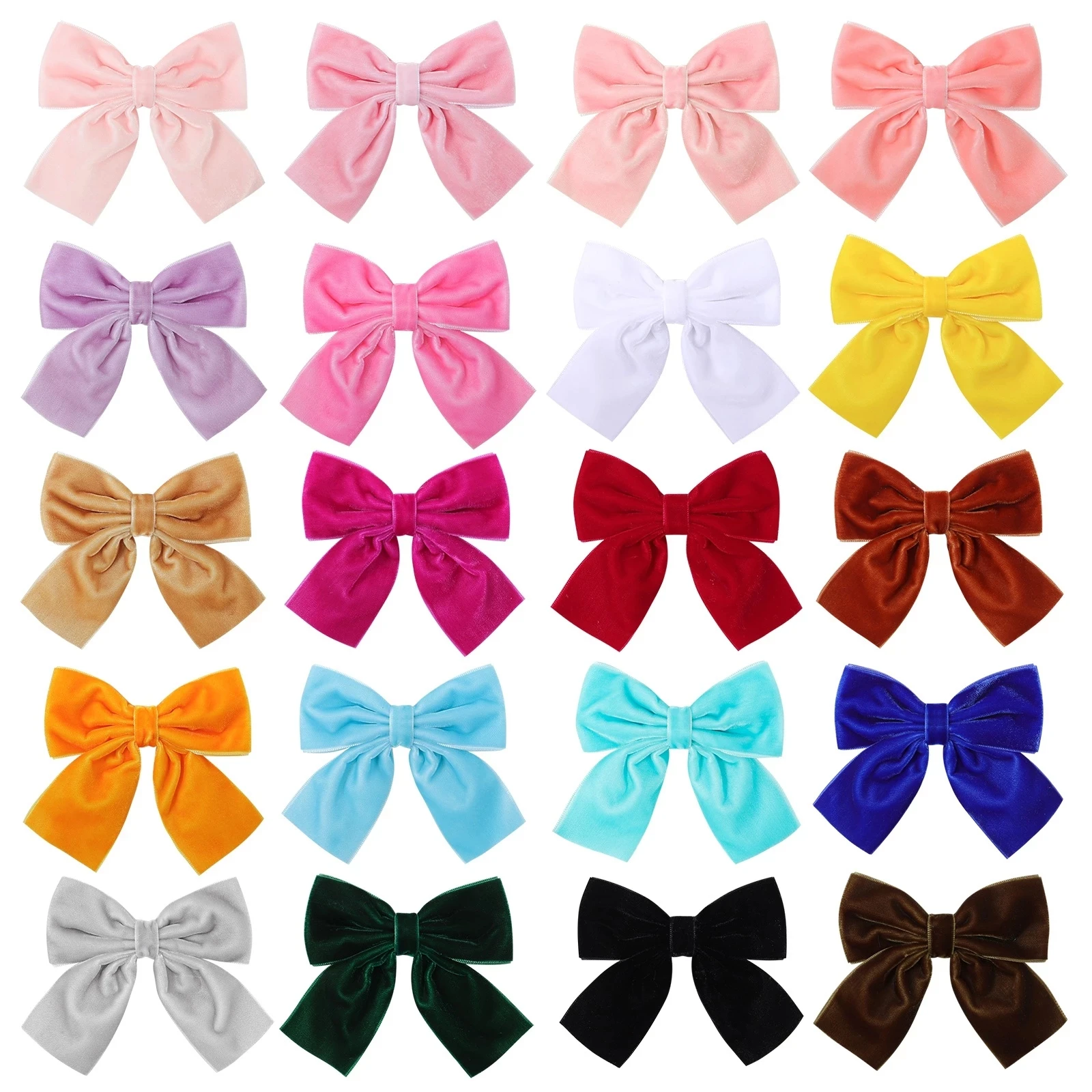 4.3Inch Solid Velvet Bows Hair Clip For Girl Hair pin New Handmade Bowknot With Clips Headwear Kids Hair Accessories Wholesale 3inch night vision z555 4k hunting camera hd tft screen telescope binoculars with 32g card 8x zoom camera for camping hunting