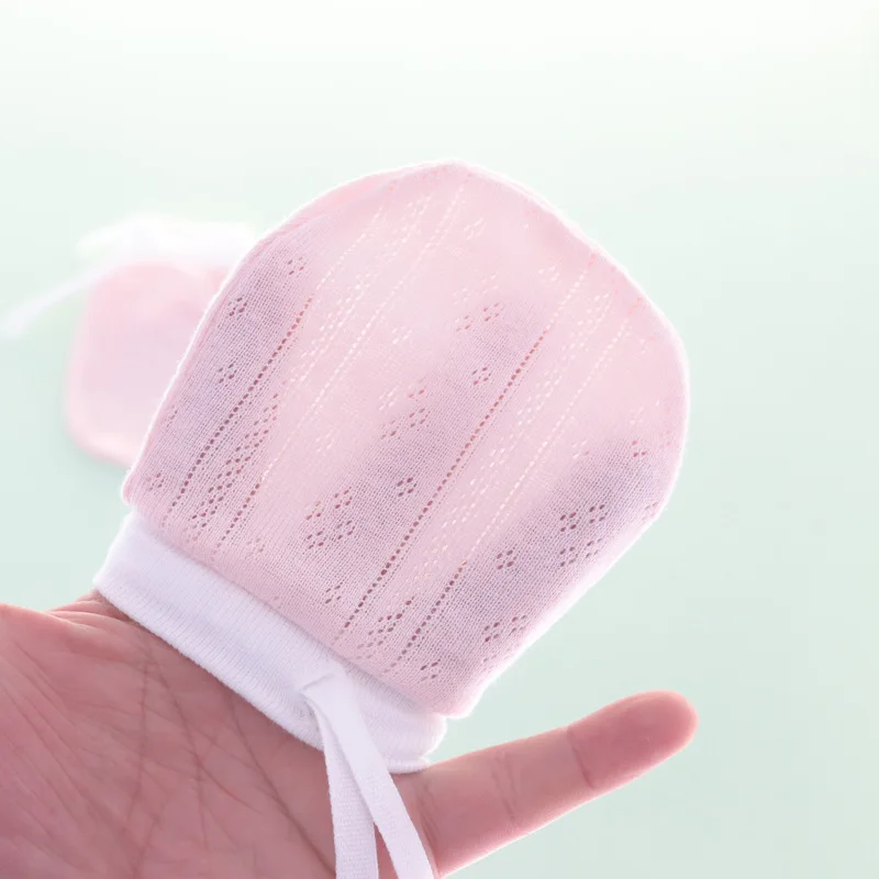 Baby finger protection gloves to prevent facial injury Safety High elasticity Solid color Breathable baby mittens,anti scratching gloves