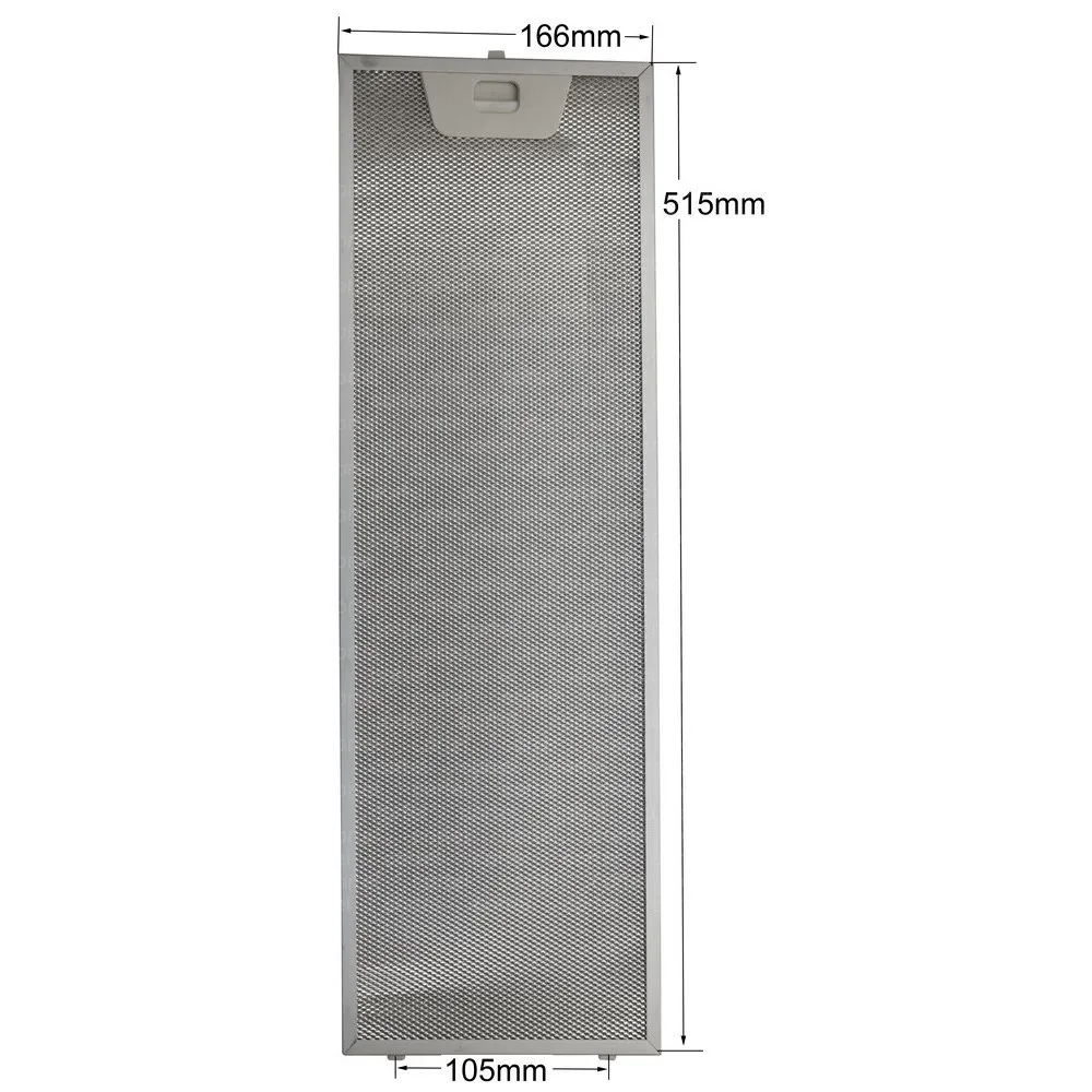 Cooker Hood Filter Set 515x166 + 515x186 mm Range Hood Grease Filter Kitchen Extractor Aluminium 50271563004