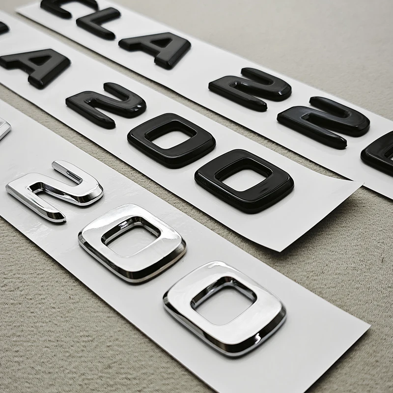 3D ABS 자동차 레터 로고 CLA180 CLA200 CLA220 CLA250 CLA260 4MATIC 배지 리어 트렁크 엠블럼 스티커 메르세데스 벤츠 C118 W117용