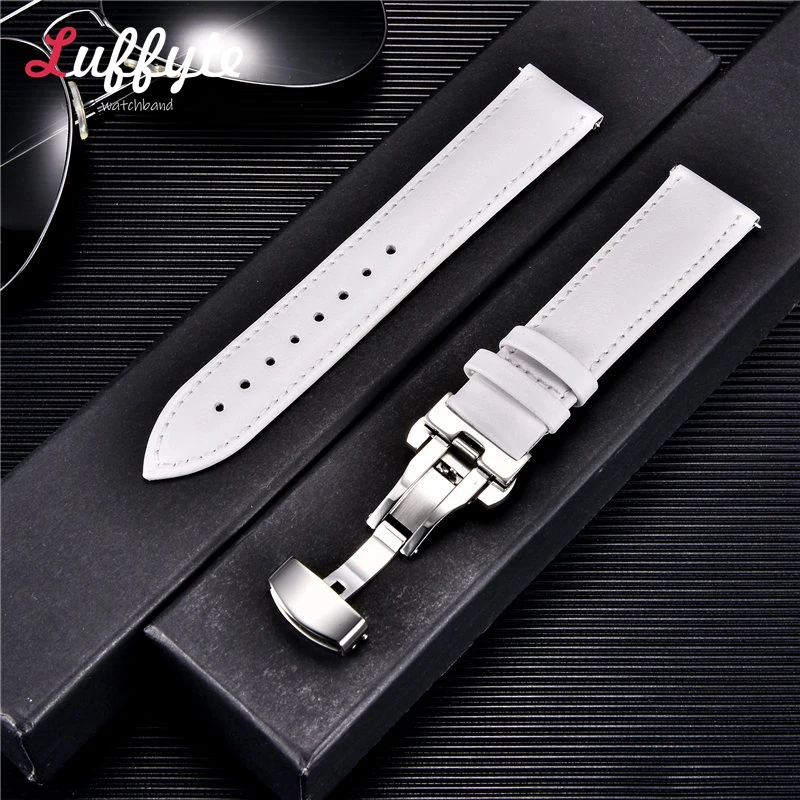 Luxury Leather Watch Band - Premium 20mm/22mm Strap Replacement