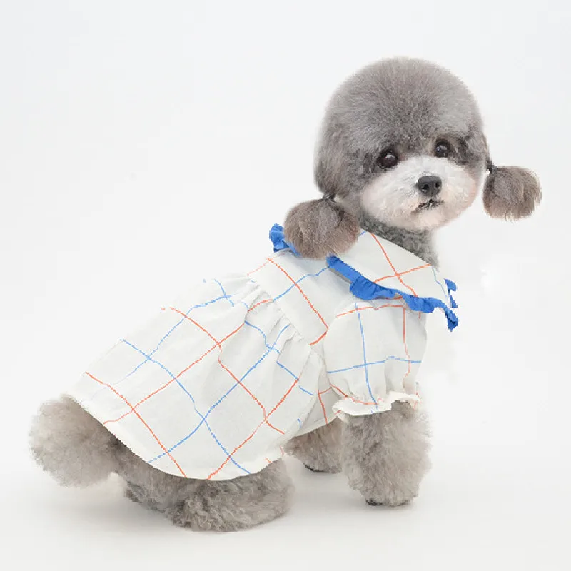 Summer Pet Shirt Cat Puppy Dog Clothes Dress Cute Girl Dog Abbigliamento Yorkshire Terrier Pomeranian Bichon Barboncino Schnauzer Costume