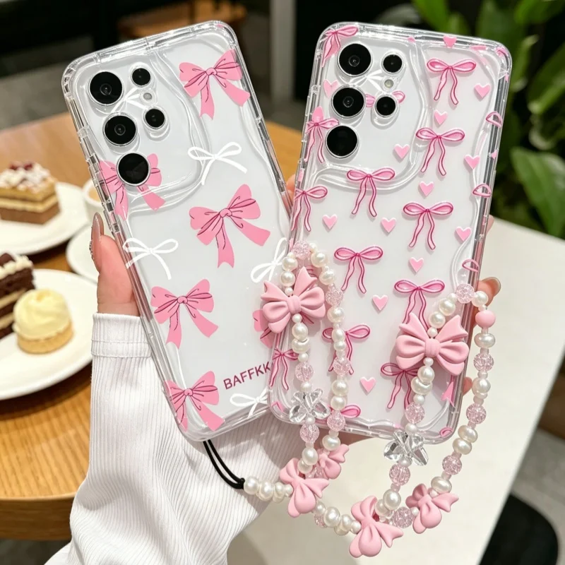 Bowknot Chain Phone Case - Stylish Protective Cover