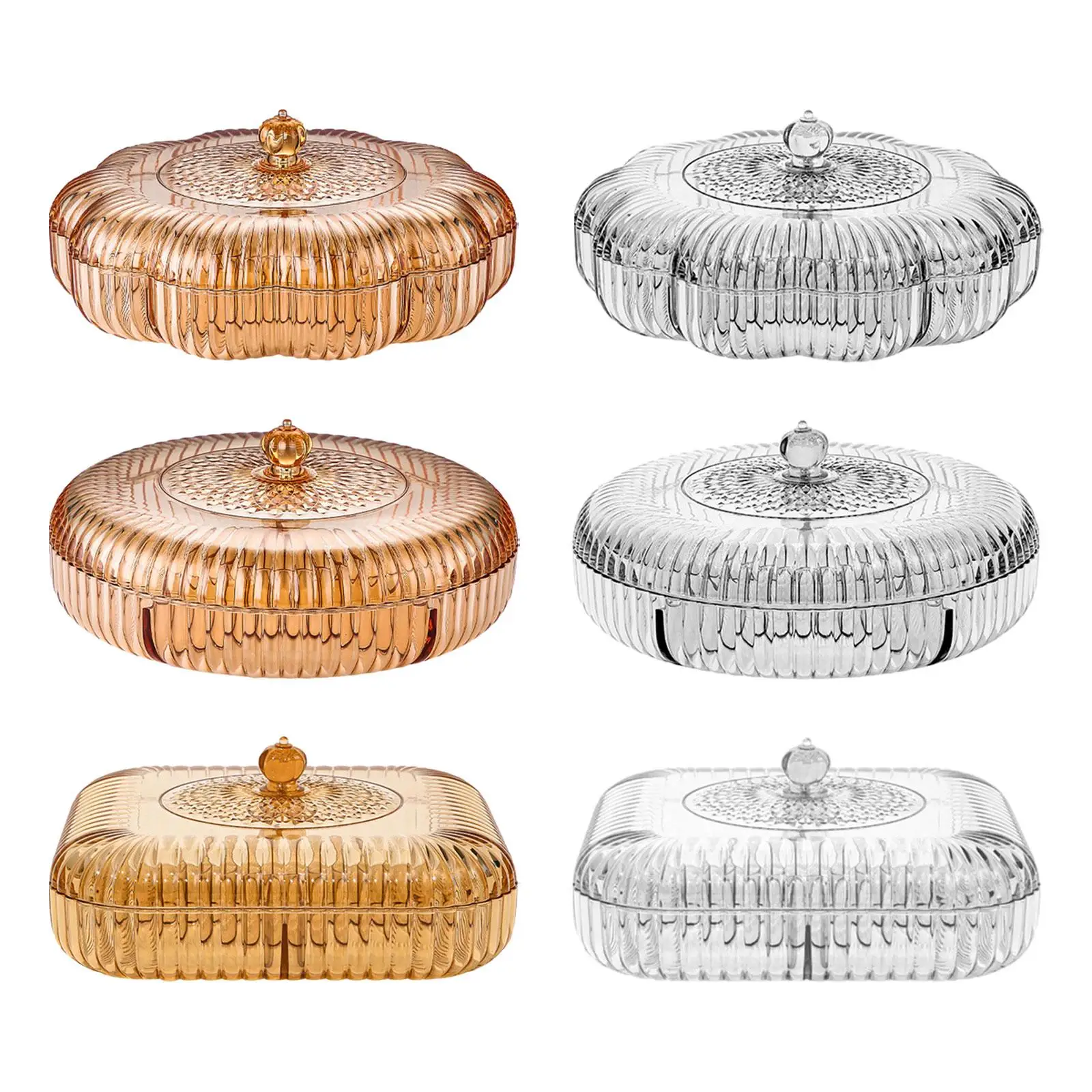 Divided Serving Tray with Lid Compartments Snack Platter for Kitchen Chinese New Year Spring Festival Party Dried Fruits