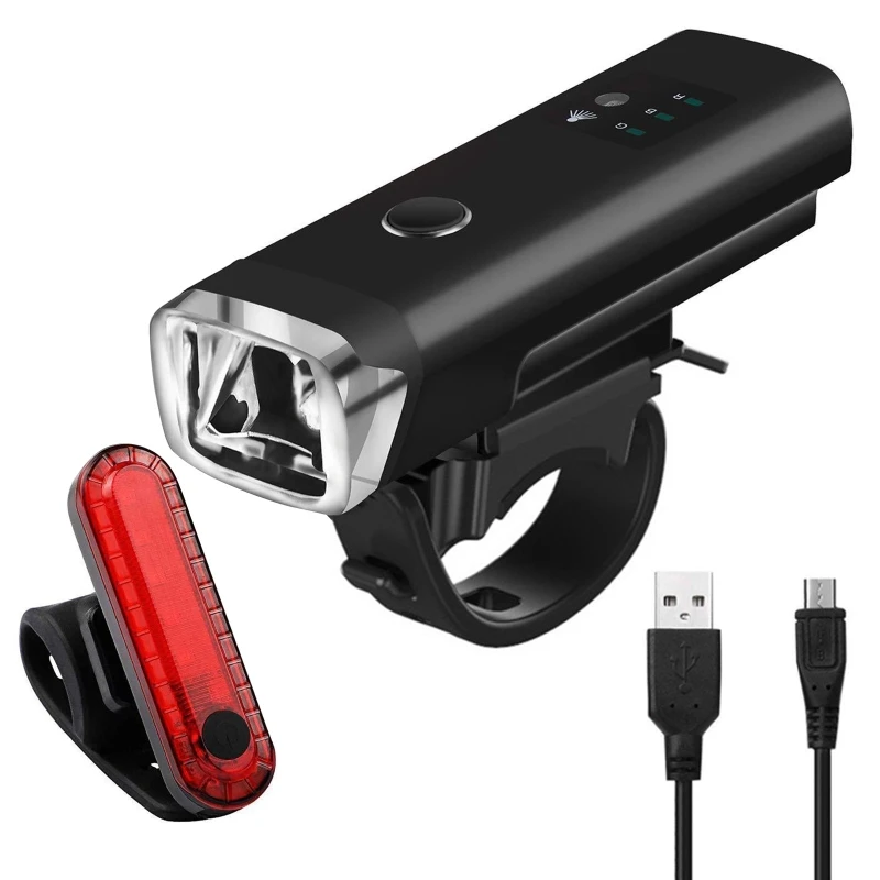 

Комплект велосипедных фонарей USB аккумуляторная передняя фара для велосипеда задний задний фонарь 4 режима